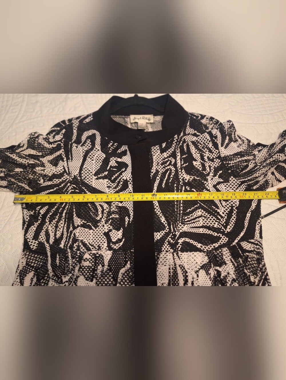 Joseph Ribkoff Mesh Button-Front Jacket - Picture 8 of 12